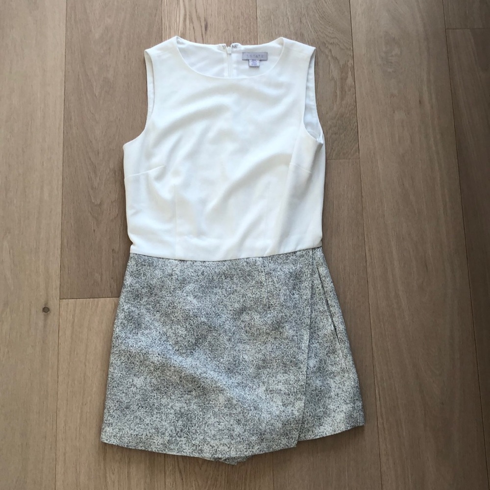 1. state Romper with skirt panel